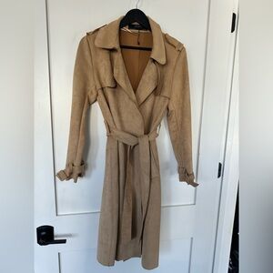 Zara Faux suede trench